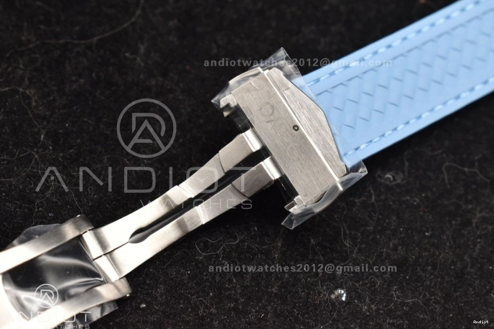 A8900 Summer Blue Edition 41mm Super Dial Rubber Clone Best Aqua Terra Blue VSF on 1:1 Strap 1228